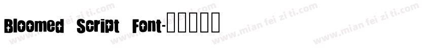 Bloomed Script Font字体转换